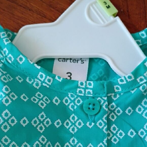 Carter's Blue Sleeveless Romper for Playful Days - Picture 2 of 5